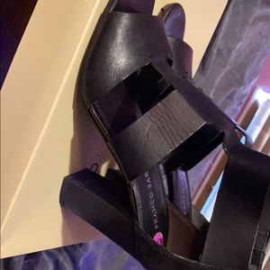 Black open toe heels!